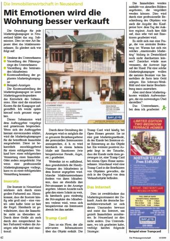 Wertmanagement GmbH - Presse Mit Emotionen wird die Wohnung besser verkauft-Die Wohnungswirtschaft