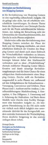 Wertmanagement GmbH - Presse Strategien zur Revitalisierung von Shopping Centern-Immobilienmanager
