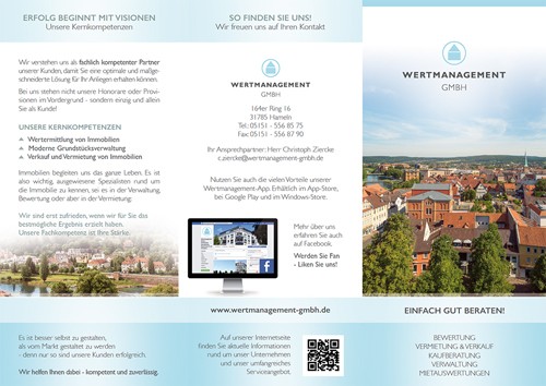 Aktueller Flyer Wertmanagement GmbH - Aktueller Flyer